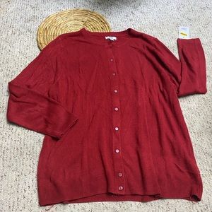 Croft & Barrow Button Front Cardigan Sz 1X NWT